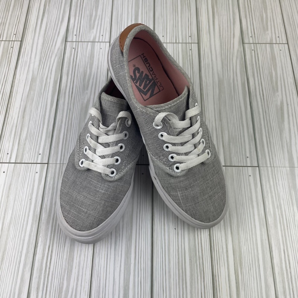 Vans Shoes Women's Size 6 All Gray‎ Canvas Lace Up Low Top